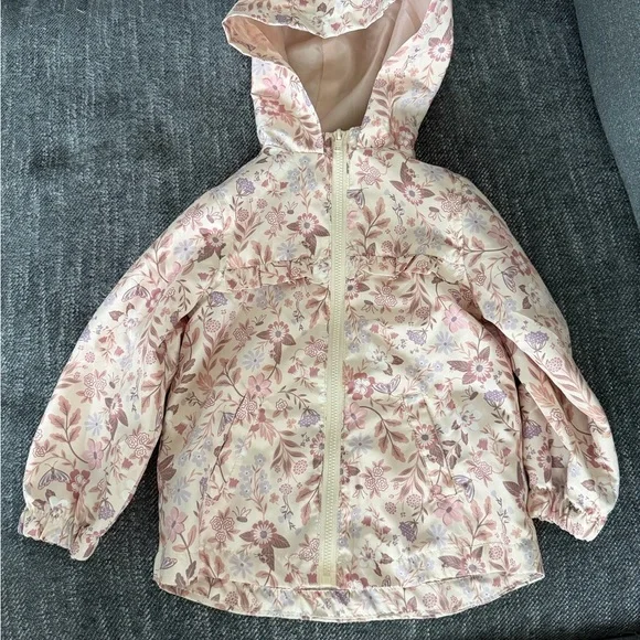 Stylish lightweight Designer waterproof Max Studio 18M Floral toddler Raincoat - Picture 1 of 9